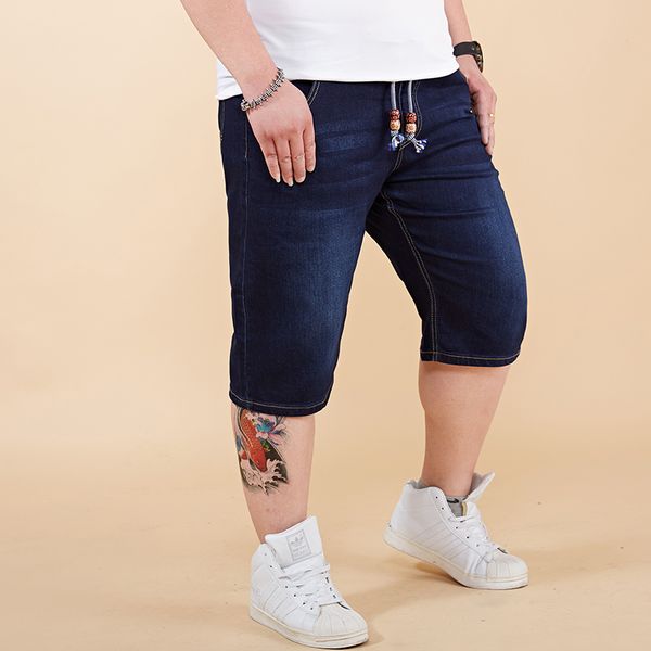 

2018 summer men's fashion ripped dark/light blue denim shorts high quality men's casual slim beach shorts male jeans hot
