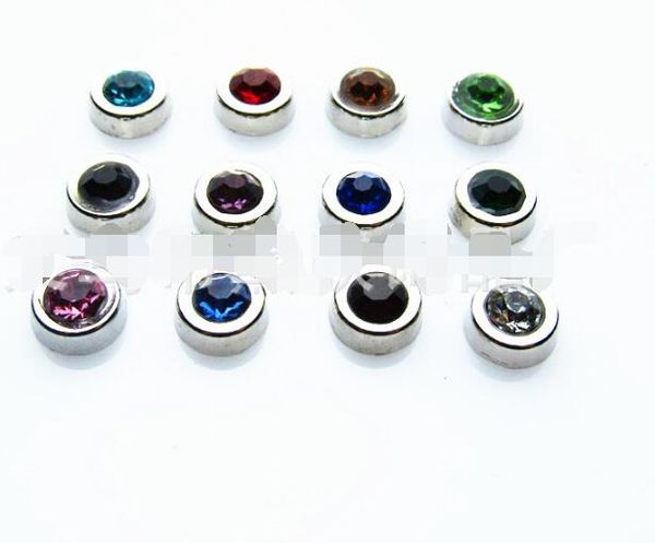 

120pcs/lot 12color birthday stone diy handmade jewelry accessories floating charms floating locket pendant accessories 7mm*8mm, Bronze;silver