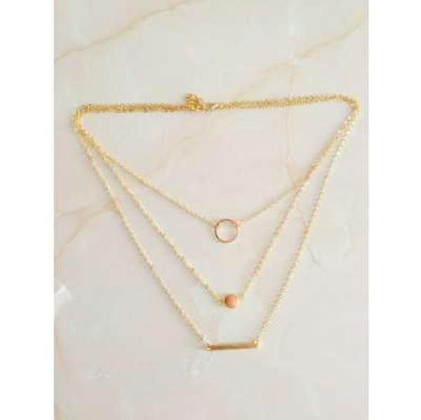

silver layered necklace set silver bar necklace jewelry for women charm necklace xl045