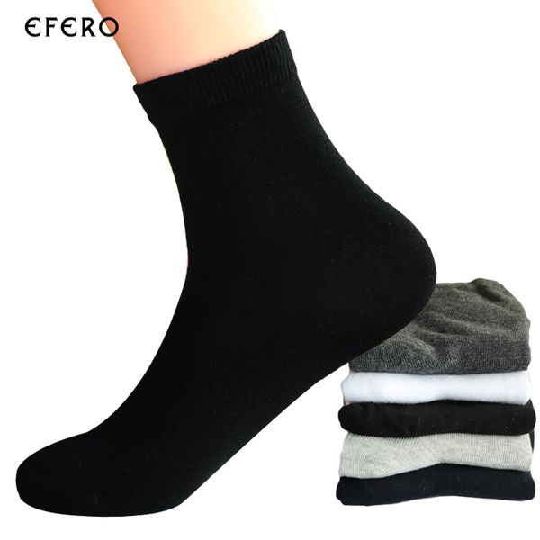 

5pair comfortable men's business cotton socks for man brand autumn winter black socks male white casual calcetines hombre