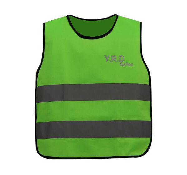 

selling children safety vest outside protect clothes fluorescent color warning kids garment, Black;blue