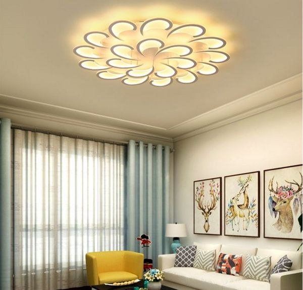 Living Room Lamp Simple Modern Atmosphere Household Ceiling Lamp Led Lighting Creative Individuality Flower Type Bedroom Lamp Warm Llfa In Ceiling