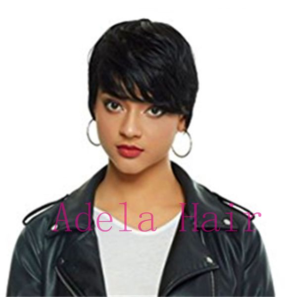 Machine Made Gorgeous Chic Hairstyle Brazilian Natural Human Hair