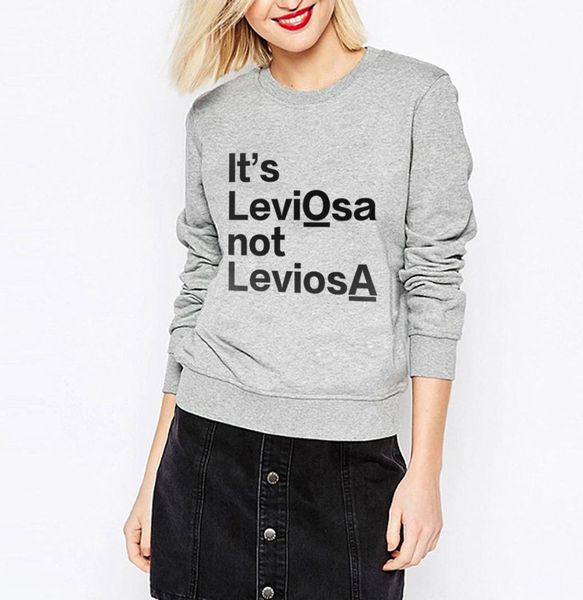 

it's leviosa not leviosa women sweatshirt 2017 funny casual hoodies femme autumn harajuku brand tracksuit pullovers, Black