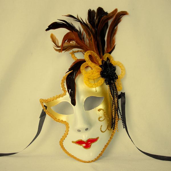 Máscara de Venecia Máscara masculina/femenina de Halloween Regalos de personalidad Máscaras de payaso Máscaras faciales venecianas de estilo italiano