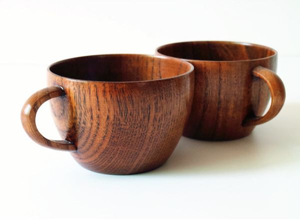 

wooden tea cup 5oz natural wood wine glasses 150ml wooden coffe mugs beer juice milk cups ea492220