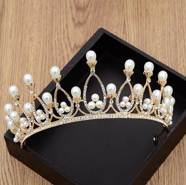 

super fairy women's pearl crown wedding dress, wedding dress, toast and accessories, Silver