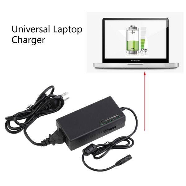 Freeshipping 96 W Universal Power Charger Adaptador de Carregamento AC 110 V / 240 V Para Notebook Laptop Com 8 Tamanho Diferente Plugs Destacáveis