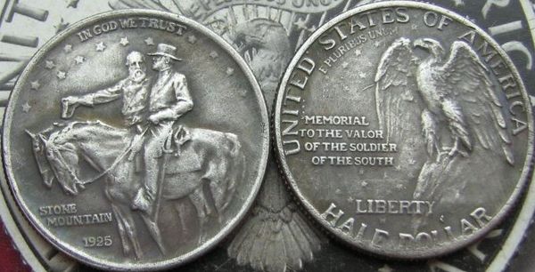 

USA 1925 CIR and UNC Stone Mountain COMMEMORATIVE HALF DOLLAR COPY COIN FREE SHIPPING