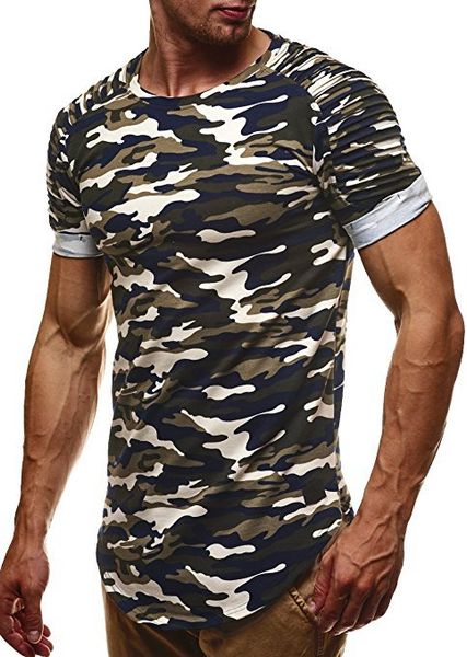 

Summer Camouflage Casual Men T shirt Meisai Printed MaleT shirt Short Sleeves Gym Wear Short Tee Slim FitTop