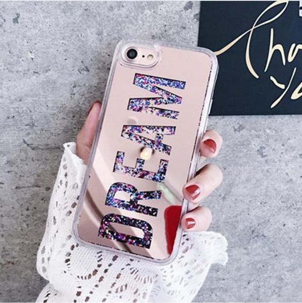 

fashion dynamic quicksand glitter powder case for i phone 8 7 6 6s plus xs xr max fundas slim hard clear mirror cover soft edge phone cases