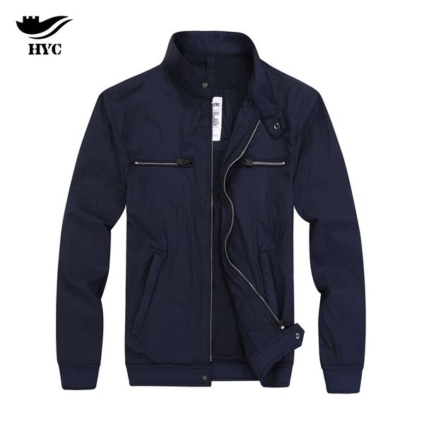 

hai yu cheng spring men's jackets 2017 new arrival men coats male jacket men thin coat overcoat m-xxxl brand male jacket autumn, Black;brown