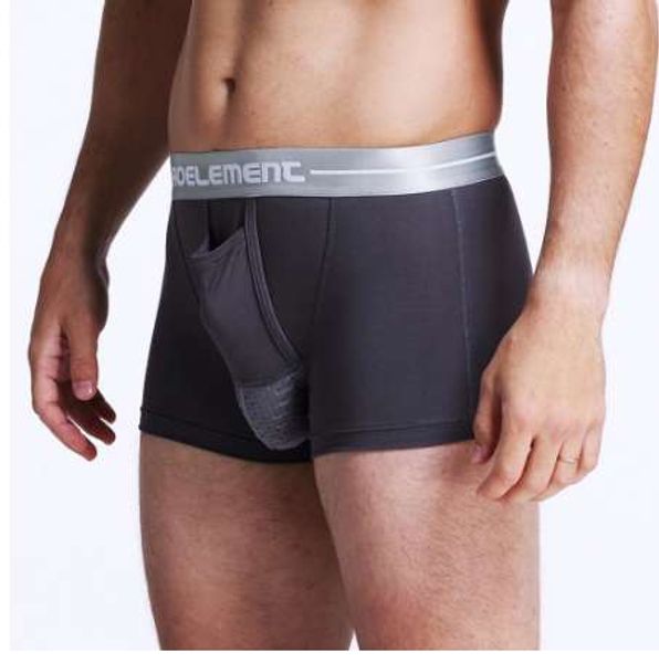 

wholesale men's modal soft men's underwear boxershort scrotum care capsule function youth health seoul convex separation boxer, Black;white