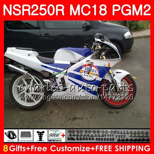 TOP azul !!! Bodys Para HONDA NSR250R MC16 MC18 PGM2 NS250 88 89 78HM.87 NSR 250 R NSR250 R NSR250RR NSR 250R 88 89 1988 1989 Carenagem Kit