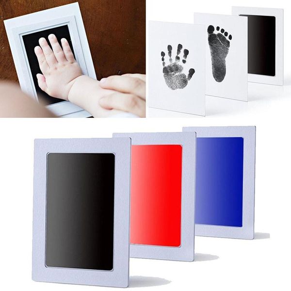 

non-toxic baby handprint footprint imprint kit casting parent-child hand inkpad fingerprint watermark infant clay toys baby care