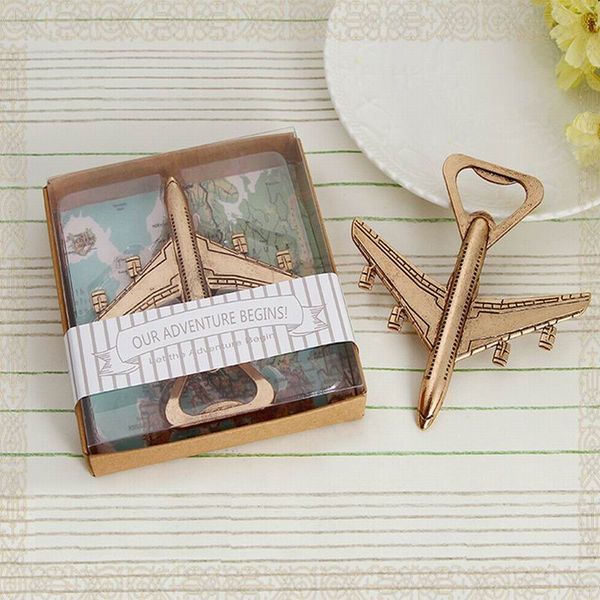 2019 Destination Wedding Favors Antique Airplane Wine Bottle