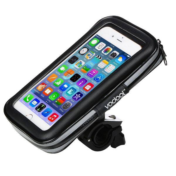 

vodool 360 degree rotating bicycle mount holder rainproof bag waterproof touch screen holster case for universal phone 5.5 inch