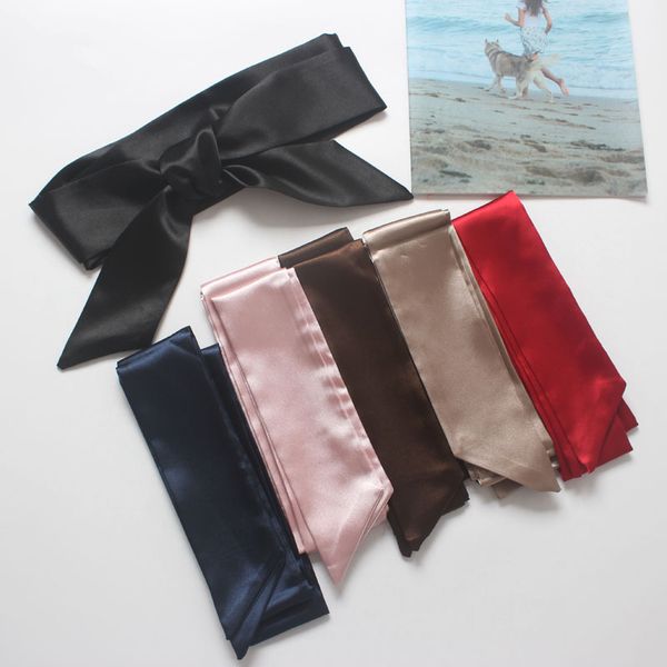 

simple versatile girdle straps satin fabric belts ladies waist wide straps decorated with shirt dresses, Black;brown