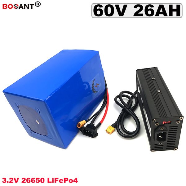 

60v lifepo4 литиевая батарея 3.2v 19s 26650 аккумуляторная батарея 26ah для электрических велосипедов батареи 60в ес au сша нет налога / пош