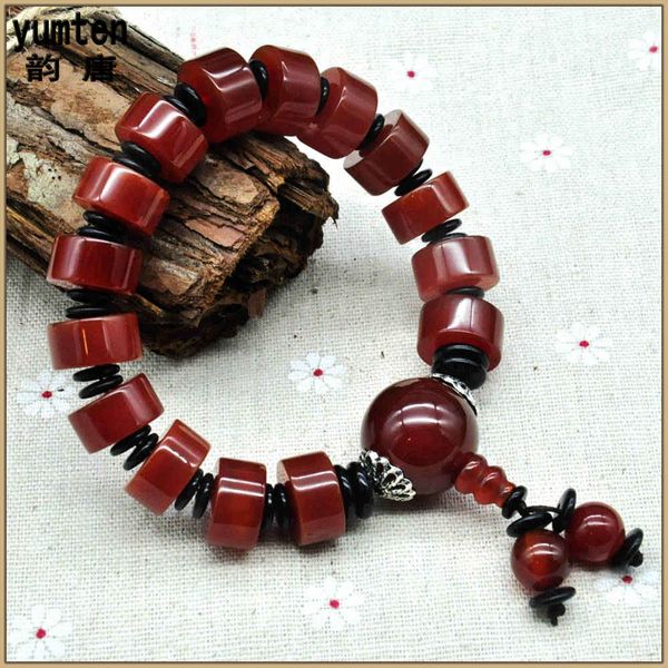 

yumten natural ruby beads pulseras mujer armbanden voor vrouwen men jewelry erkek bileklik wedding favors and gifts berloque, Golden;silver