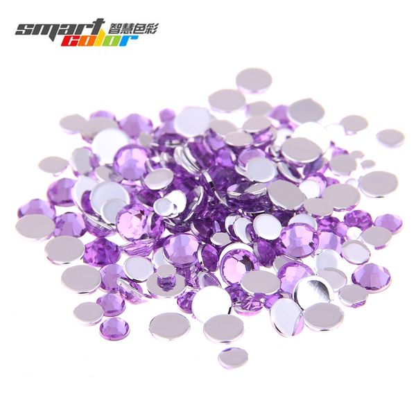 

light purple color acrylic rhinestones multi-size optional shoes sparkling nail art decorations clothing decorations, Silver;gold