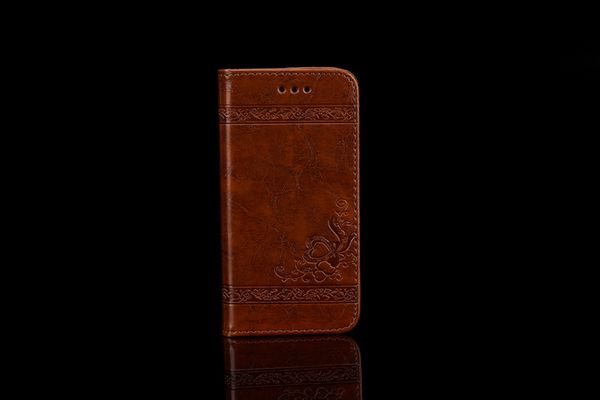 

2018 for samsung s8 case retro embossed flower wallet case phone bag case cover for iphone 8 8plus x