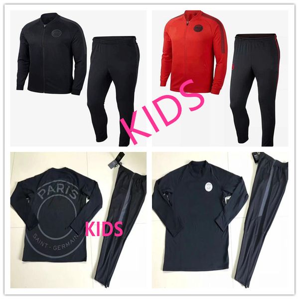 

18 19 kid pari track uit child jacket urvetement 2018 2019 mbappe p g fr boy maillot de foot football jacket training u