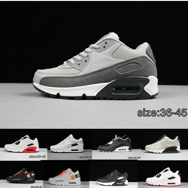 

2018 men sneakers shoes classic 90 men running shoes wholesale drop shipping sports trainer cushion sports shoes, White;red