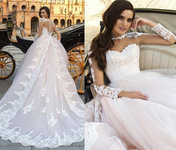 

milla novia кѬђжева балное плае вадебне пла 2018  длиннми Ѭђкавами вадебне п, White