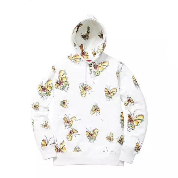 

16ss Gonz бабочка Box логотип толстовки с капюшоном толстовка Мужчины Женщины пара нар