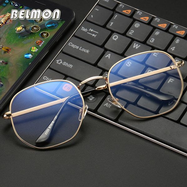 

spectacle frame men women vintage eyeglasses computer gaming anti-blue rays eye glasses clear lens for male female eyewear rs553, Silver