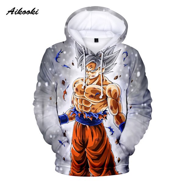 

aikooki 3d hoodies sweatshirt men hoodies 3d printing songoku cap hooded winter polluvers women hoody fashion, Black