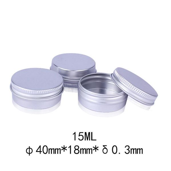 Großhandel 15g Aluminium Lipgloss Glas 15ml Lippenstift Box Metall Lippenbalsam Kosmetikverpackungsbehälter LX3048