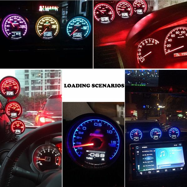 

racing turbo gauge greddi 7 led light color lcd display with voltage meter for mitsubishi