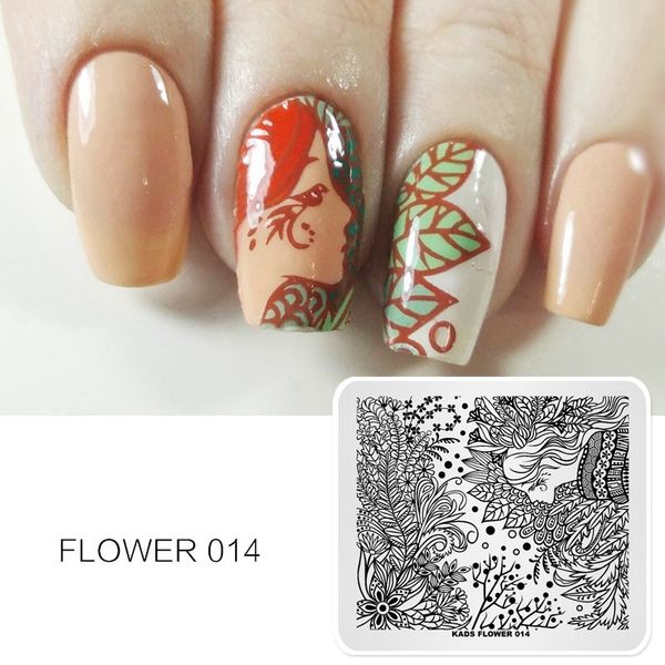 

nail stamping plate 7cm*8cm 1pc flower nail stamp template diy tools image plates pattern stamping plate flower design, White