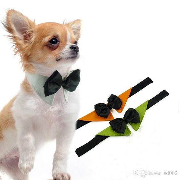 

cute pet triangle towel puppy cotton tie bowknot dog clothes collar adjustable creative gent apparel new arrival 5dr ii