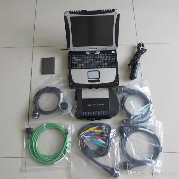 Инструмент для диагностики Star для Mercedes Benz MB SD Connect C4 Super SSD с ноутбуком Toughbook Cf19 с сенсорным экраном 12 В 24 В