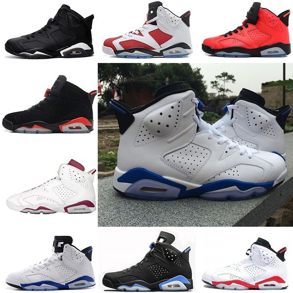 

sport blue mens sneakers 6 6s basketball shoes alternate hare white infared black sneakers designer unc oreo high men trainers size us 7-12