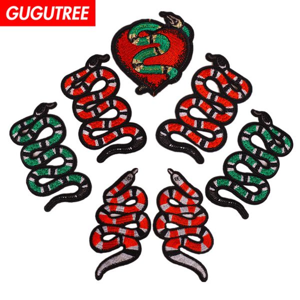 

Gugutree вышивка змея патчи мультфильм патчи значки аппликация патчи для одежды SP-36