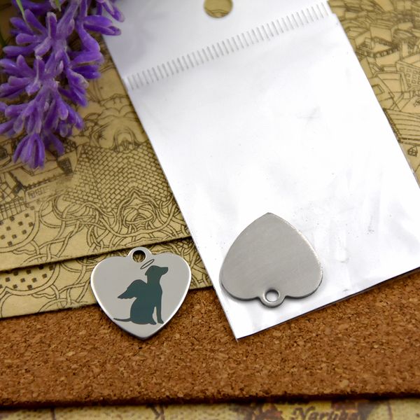 

40pcs--"angel dog pey loss 1 "stainless steel charms more style for choosing diy charms pendants for necklace, Bronze;silver