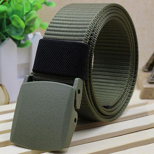 

new fashion prevent allergy army tactical waist belt jeans male casual polyester webbing waistband ceinture femme, Black;brown