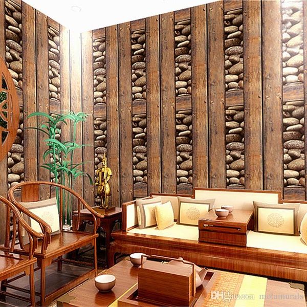 

10m pvc vintage wall paper waterproof 3d tone wallpaper eco friendly paper 3d wall panel vinyl wood wallpaper roll for wall