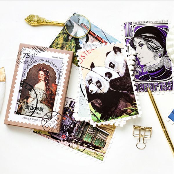 

30 pcs/lot vintage stamps letters greeting card postcard birthday greeting card letter envelope gift set message