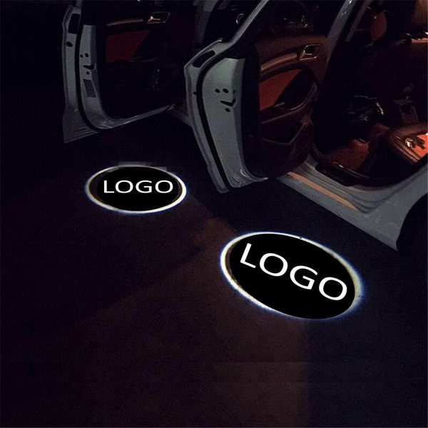 

2pcs case for vw for chevrolet led logo door welcome light courtesy led car laser projector logo ghost shadow light