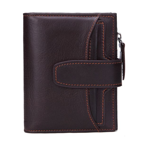 

onivee short hasp casual men genuine leather selling men wallet small wallet vintage luxury purse, Red;black