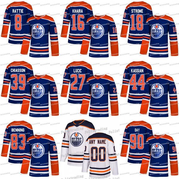 

2019 Third Edmonton Oilers Ryan Strome Jujhar Khaira Milan Lucic Alex Chiasson Zack Kassian Ty Rattie Matthew Benning Logan Day Jersey
