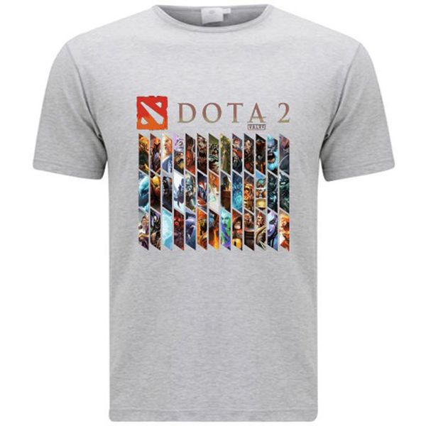 New Dota 2 Heroes Famous Online Game Mens Grey T Shirt Size S 3xl T Shits Printing Short Sleeve Casual O Neck Cotton Cool Shirt Designs T Shirt