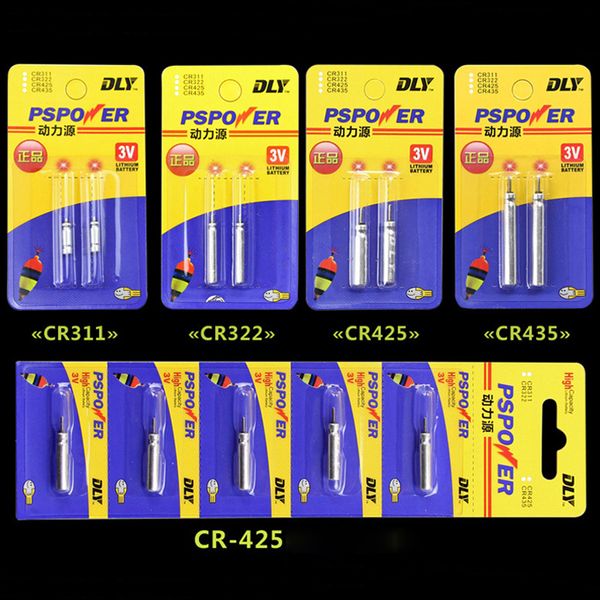 

100pcs/lot cr311 322 425 435 night fishing battery 3v electronic luminous float accessory lithium pin cells pj59