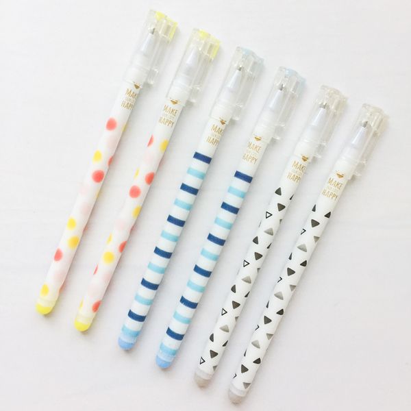 

3x fresh simple dots gel pen writing signing pen school office supply kids gift stationery 0.5mm black ink