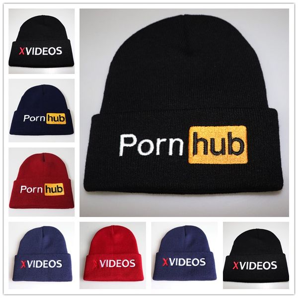 

De igner beanie pornhub embroidery acrylic knitted winter hat adult men women head warmer man woman now cap